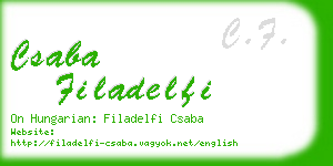 csaba filadelfi business card